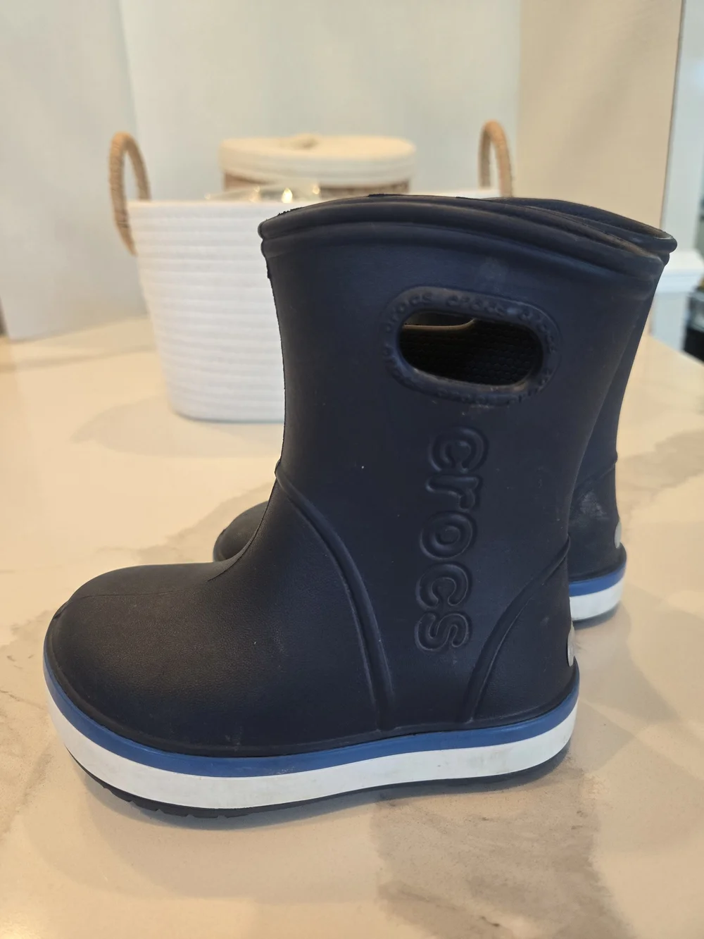 Crocs Kids' Navy Blue Rain Boots